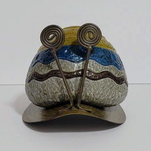 Cracker Barrel Go Green Whimsical Stoneware Metal Garden Bug/Snail Decor ~ EUC!